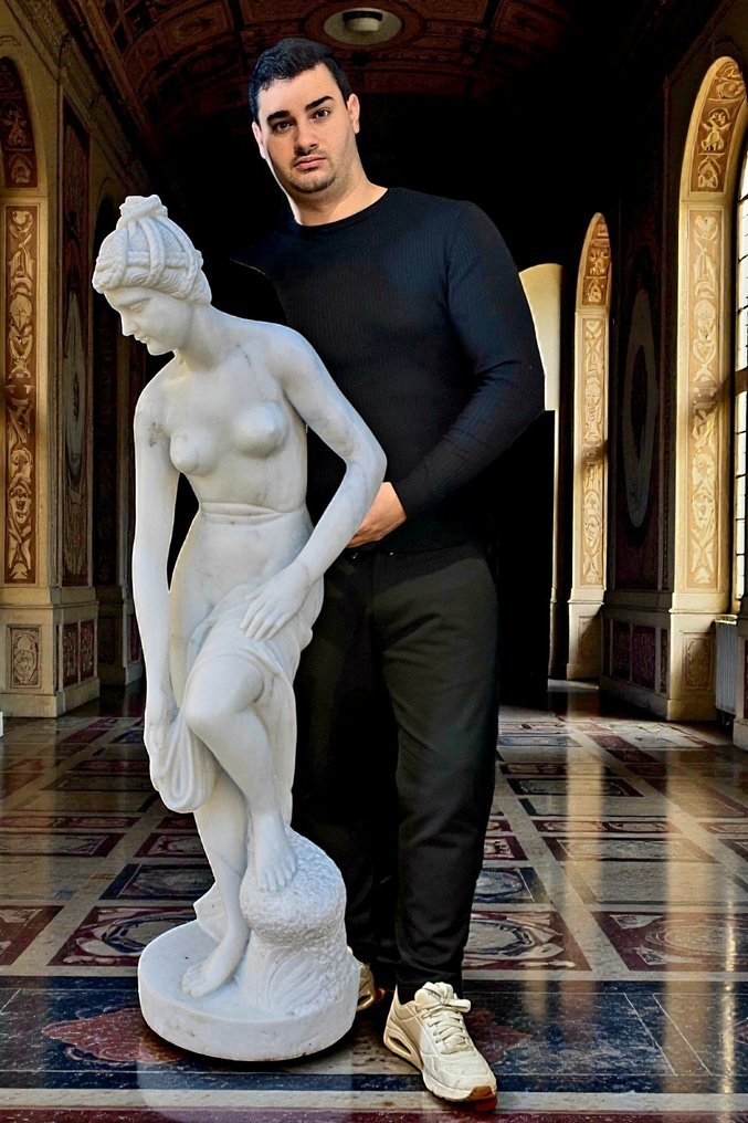 dal modello di Christophe-Gabriel Allegrain (1710-1795) - Statue, Baigneuse - 124 cm - Carrara marble #3.2