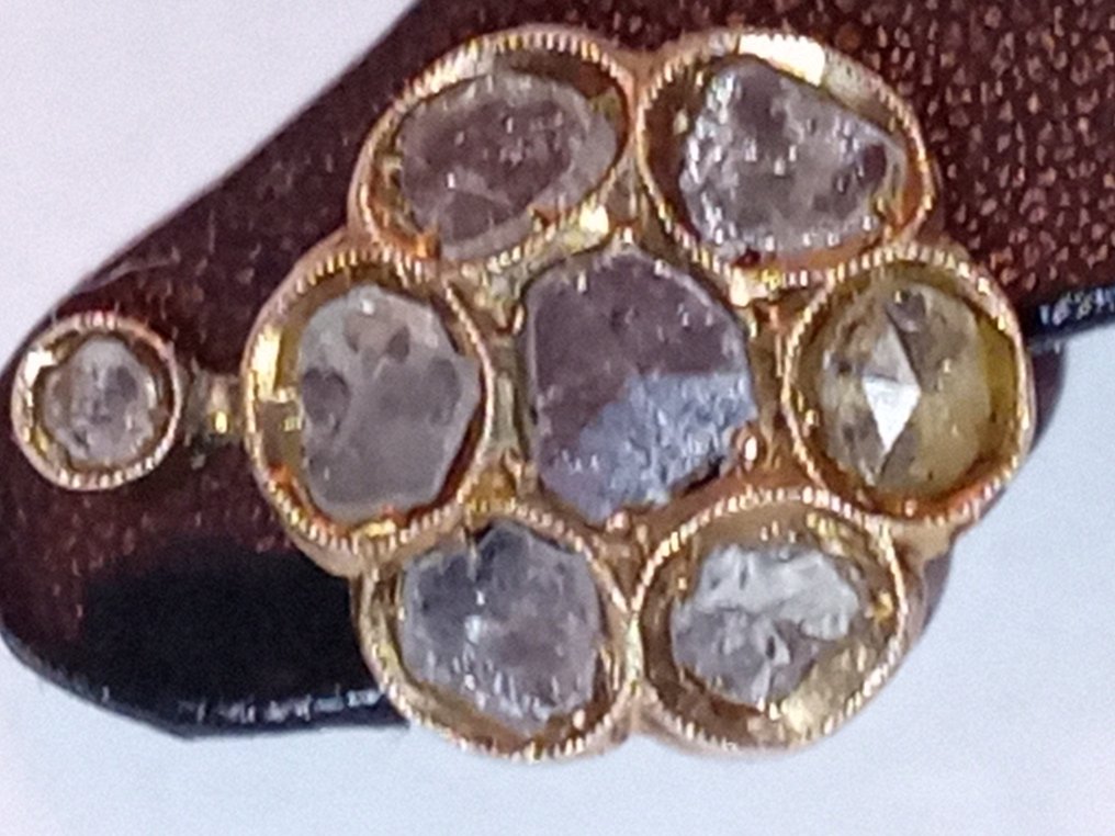 Σκουλαρίκια - 14 καράτια Κίτρινο χρυσό, Ροζ χρυσό Διαμάντι (Φυσικό)  #4.3