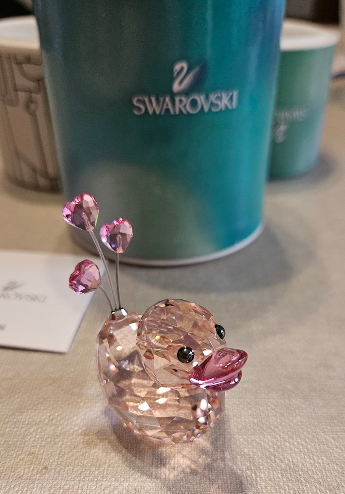 Swarovski - Statuetta - Swarovski Happy Duck – Sweetheart - 1143438 - Box + Certificate - Cristallo #1.0