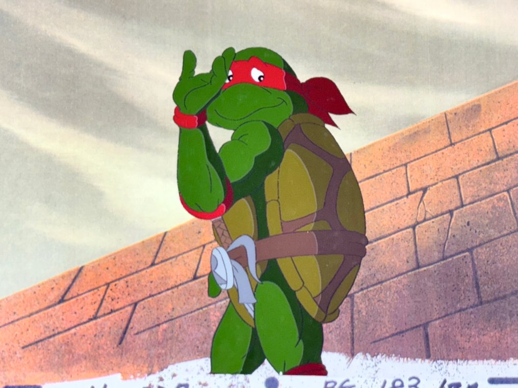 Murakami-Wolf-Swenson - Original animation cel of Raphael, with background - Teenage Mutant Ninja Turtles (1987/1996) #3.2