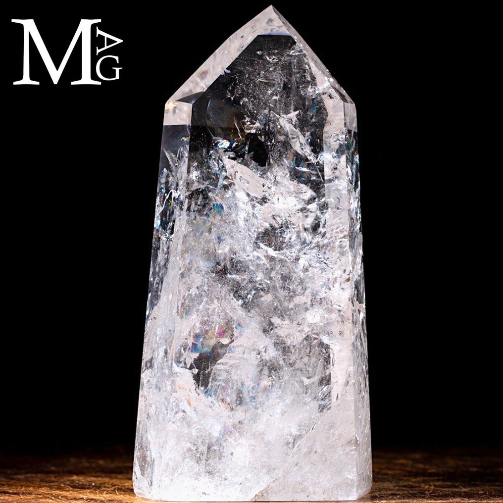 Nagy kvarccsúcs - Super Natural Clear Quartz - Kristály obeliszk - Magasság: 265 mm - Szélesség: 130 mm- 4007 g #1.0