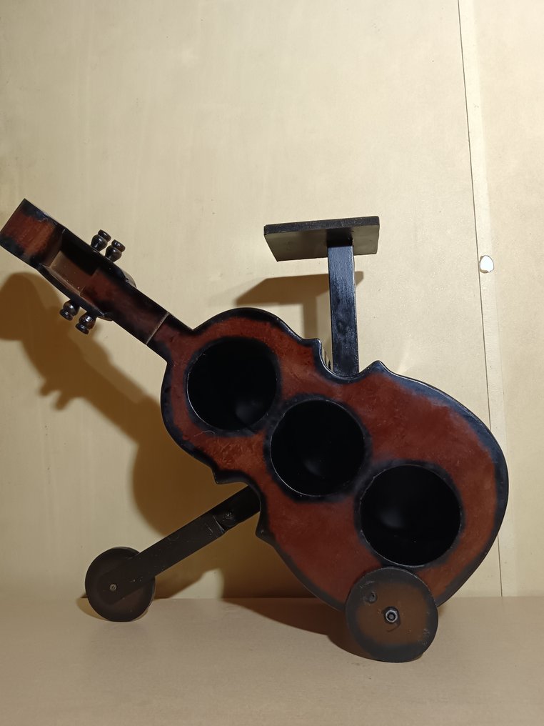 葡萄酒架 - 木 - 酒瓶架 小提琴 #4.3