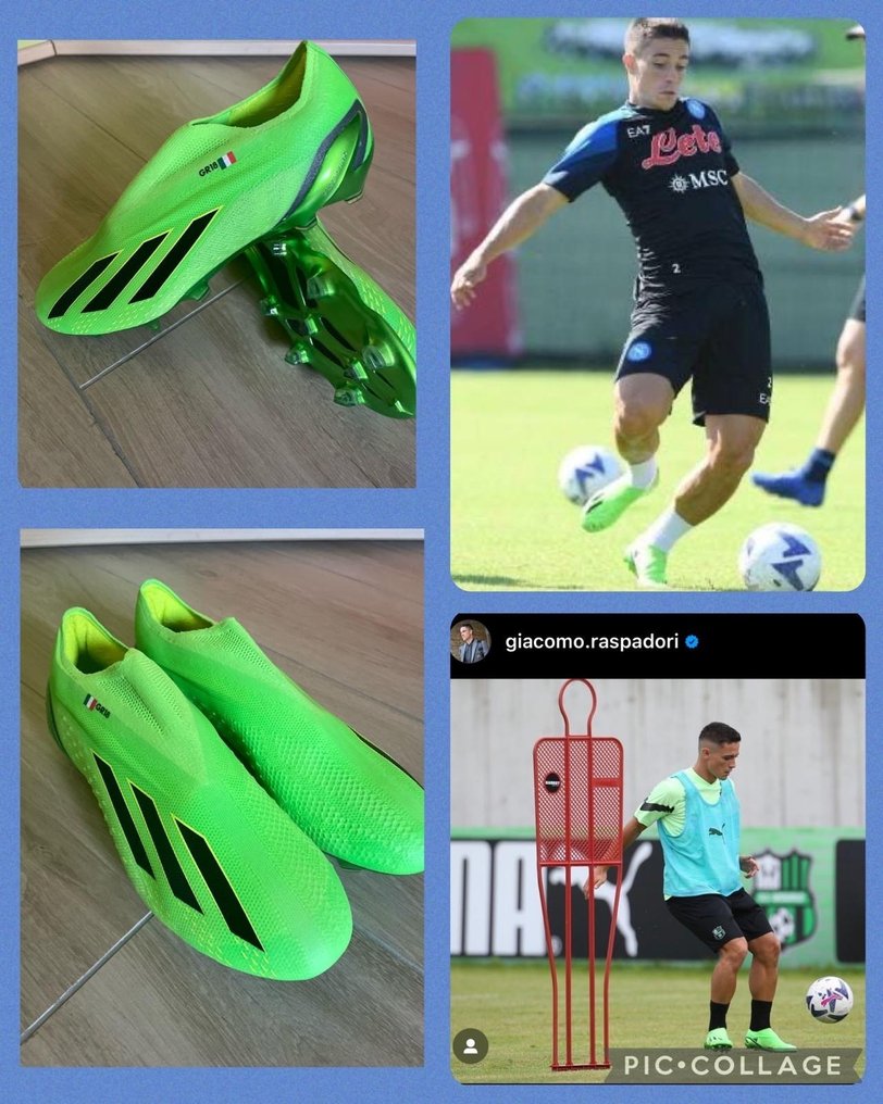 那不勒斯 - 義大利甲組足球聯賽 - Giacomo Raspadori match worn boots Napoli - 2022 - 足球衫 #1.0