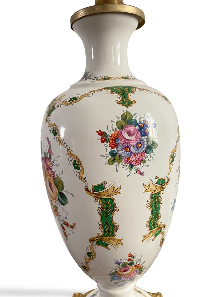 檯燈 - 鍍金黃銅, 英国瓷器 - 高度62厘米 #3.2