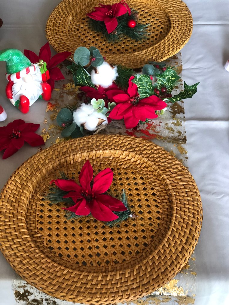 Tányér (6) - Dessous assiette en rotin naturel Birmanie - Rattan - emblematikus #3.2