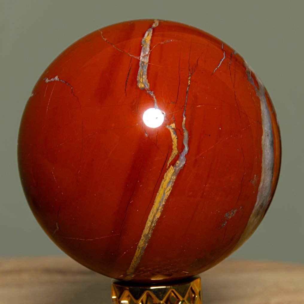 Red Jasper Fine Red Jasper Sphere - Height: 11.75 cm - Width: 11.75 cm- 2260 g #3.2