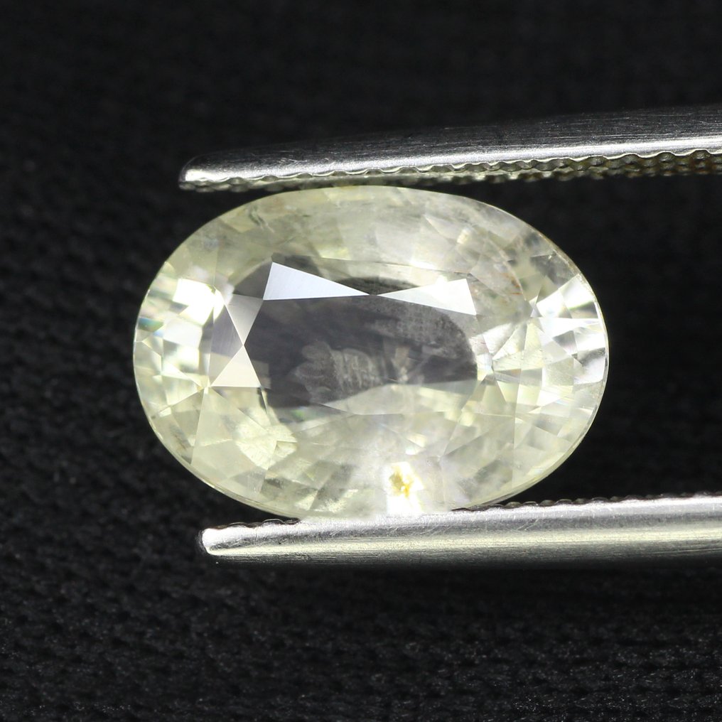 1 pcs Geel, Wit Saffier - 4.96 ct - nternational Colored Gemstone Association (ICA GemLab) - Geen verwarmd - Geen behandeld #1.0