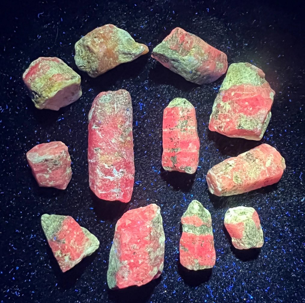 corindón fluorescente Cristales- 29 g - (12) #1.0