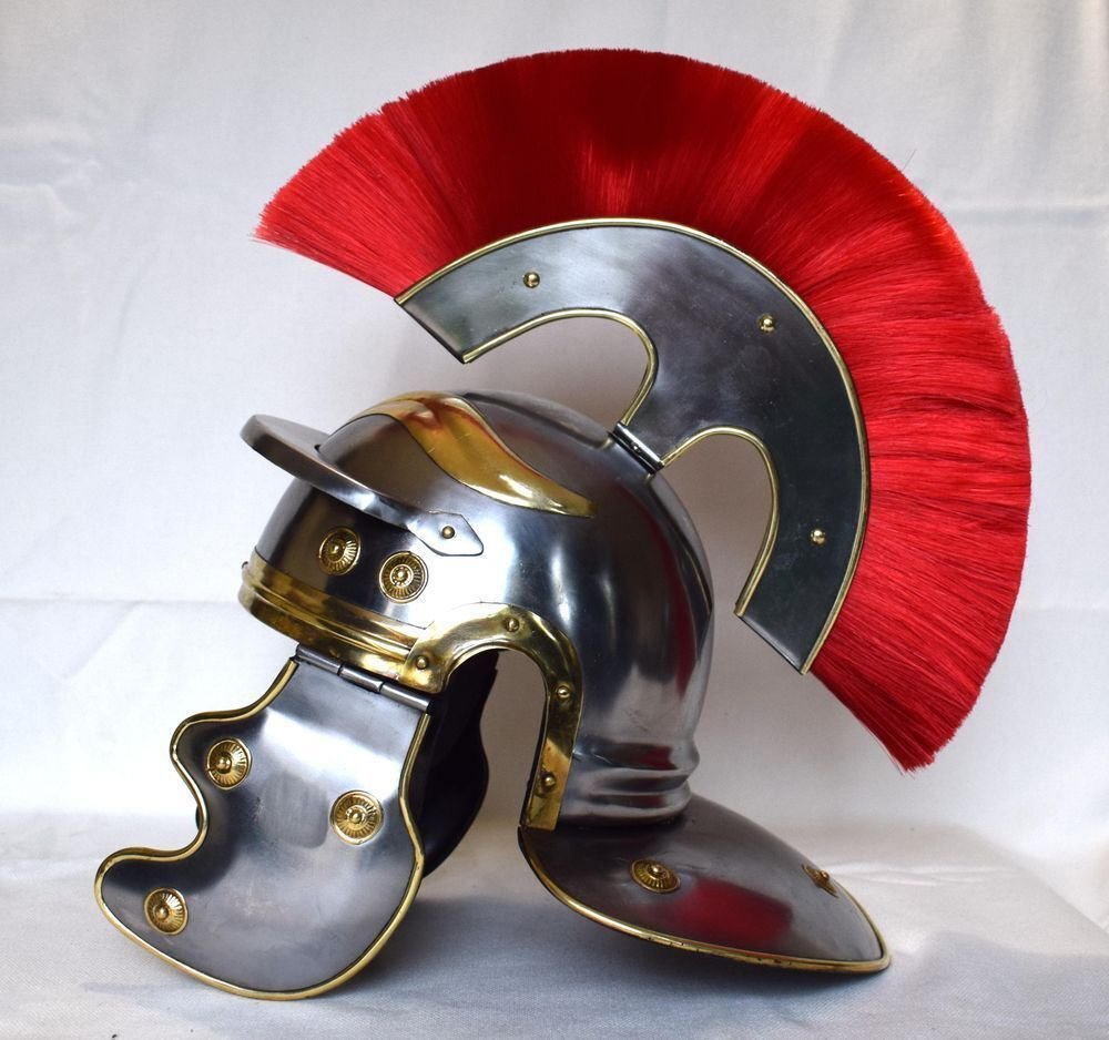 Στρατιωτικό κράνος - Ρωμαίος εκατοντάρχης λεγεωνάριος «IMPERIAL GALLIC» + κόκκινο έμβλημα (αντίγραφο) #1.0