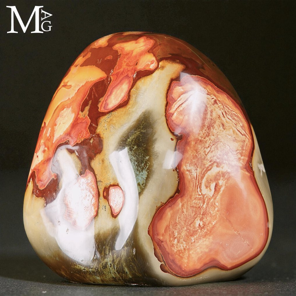 Policrhome Jasper - Extraordinary Natural Deep Colors - First Quality Madagascar Jasper – Ornamental - Altezza: 178 mm - Larghezza: 169 mm- 5837 g #1.0