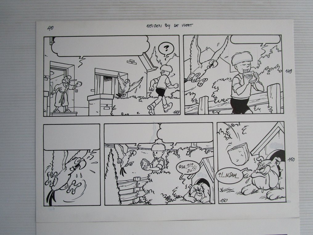 Studio Jef Nys - 1 Original page - Jommeke 36 - Neuzen bij de vleet - 2004 #1.0