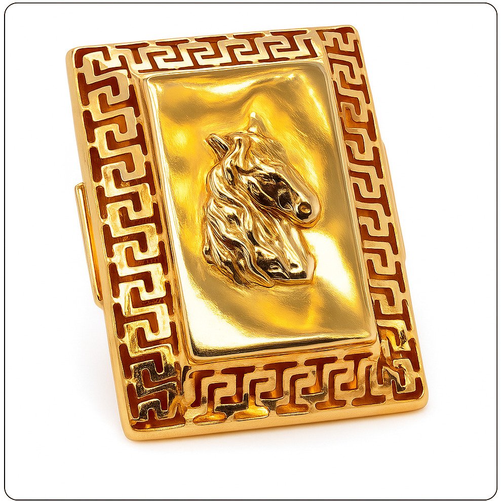 Koktél gyűrű - 14 kt. Sárga arany - 14K 585 lóhere gyűrű arany #1.0