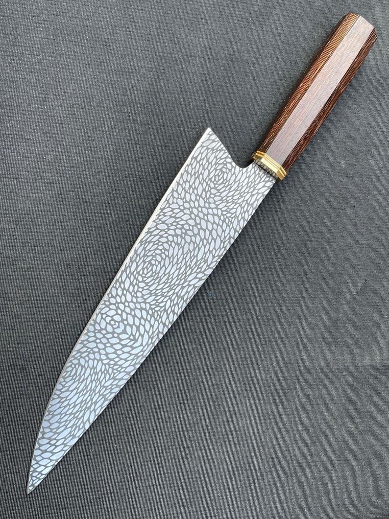 Custom Craft Knife - 餐刀 - 钢, 木 - R574 #1.0