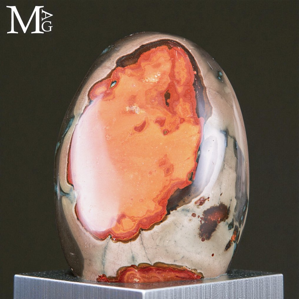 Policrhome Jasper - Außergewöhnliche natürliche tiefe Farben - Erstklassiger Madagascar Jasper – - Höhe: 123 mm - Breite: 94 mm- 1372 g #4.3