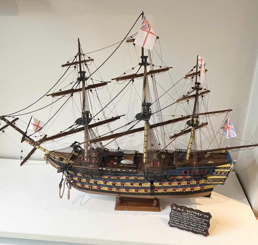Handmade (unbranded) 1:6 - Model boat - Large Hand-Made Wooden Ship Model – H.M.S. Victory (1759) #1.0