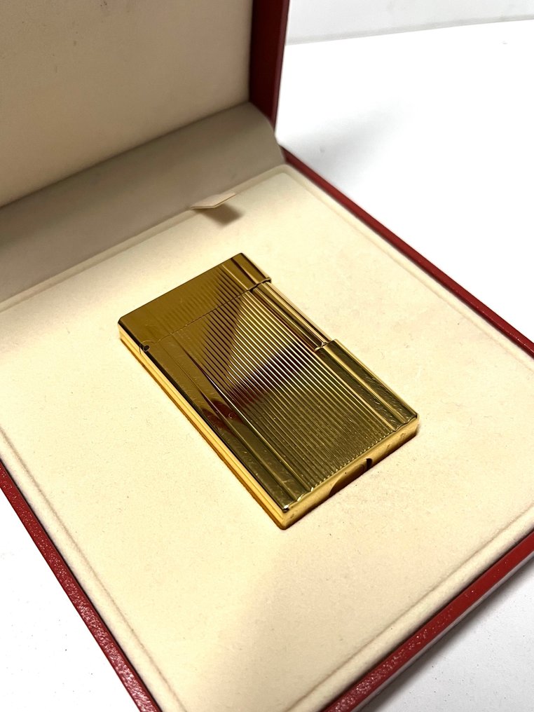 S.T. Dupont - L1 BR large - gold plated Godrons Lateraux & Ligne - Αναπτήρας - Gold-plated #1.0