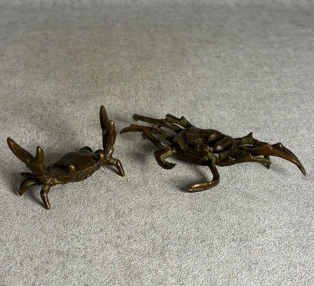 Figurine - Twee krabben (2) - Bronze #1.0