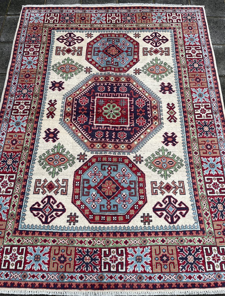 Fine Afghan Shirwan - unused - hand-knotted - wool - new - Carpet - 201 cm - 147 cm #1.0