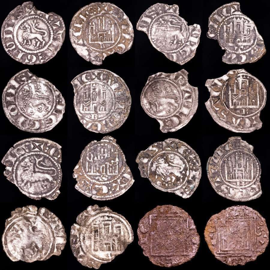 . Ισπανία Alfonso IX, Alfonso X, Alfonso XI, Enrique IV y Reyes Católicos. Lote de ocho (8) monedas de vellón acuñadas entre los siglos 12 y 13.  (χωρίς τιμή ασφαλείας) #1.0