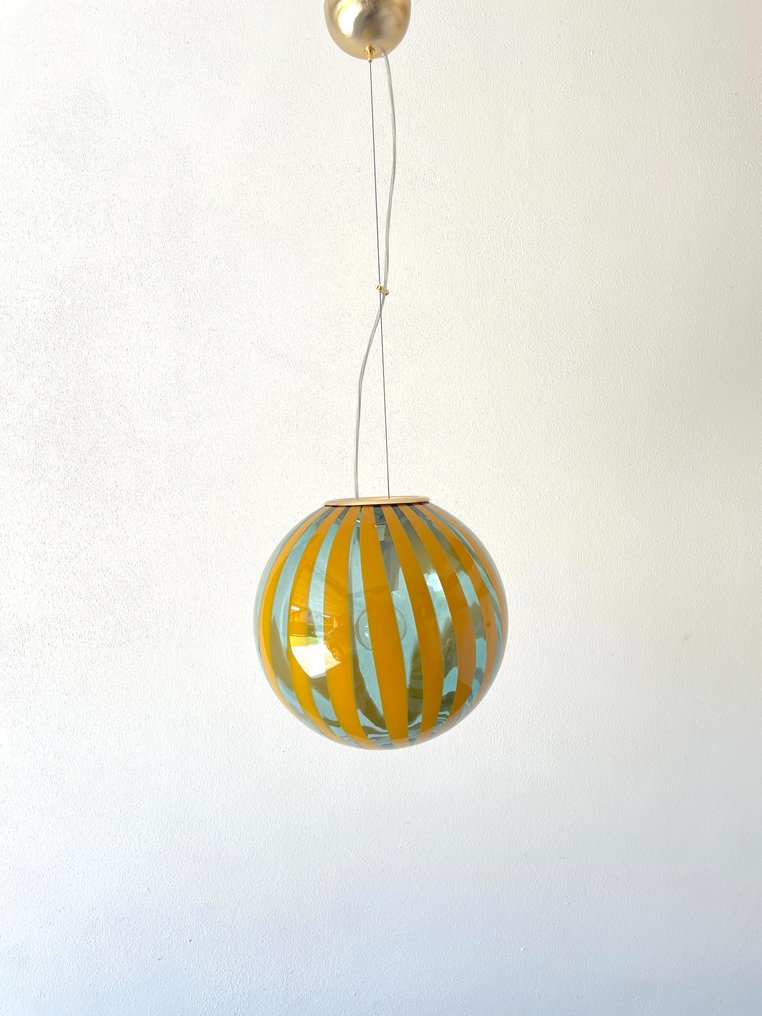 MIMU interior - Araña - Transparencias verde/ámbar - Canne effetre Murano. #3.2