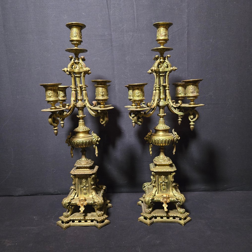 烛台 (2) - 镀金青铜 - 青铜烛台 #1.0