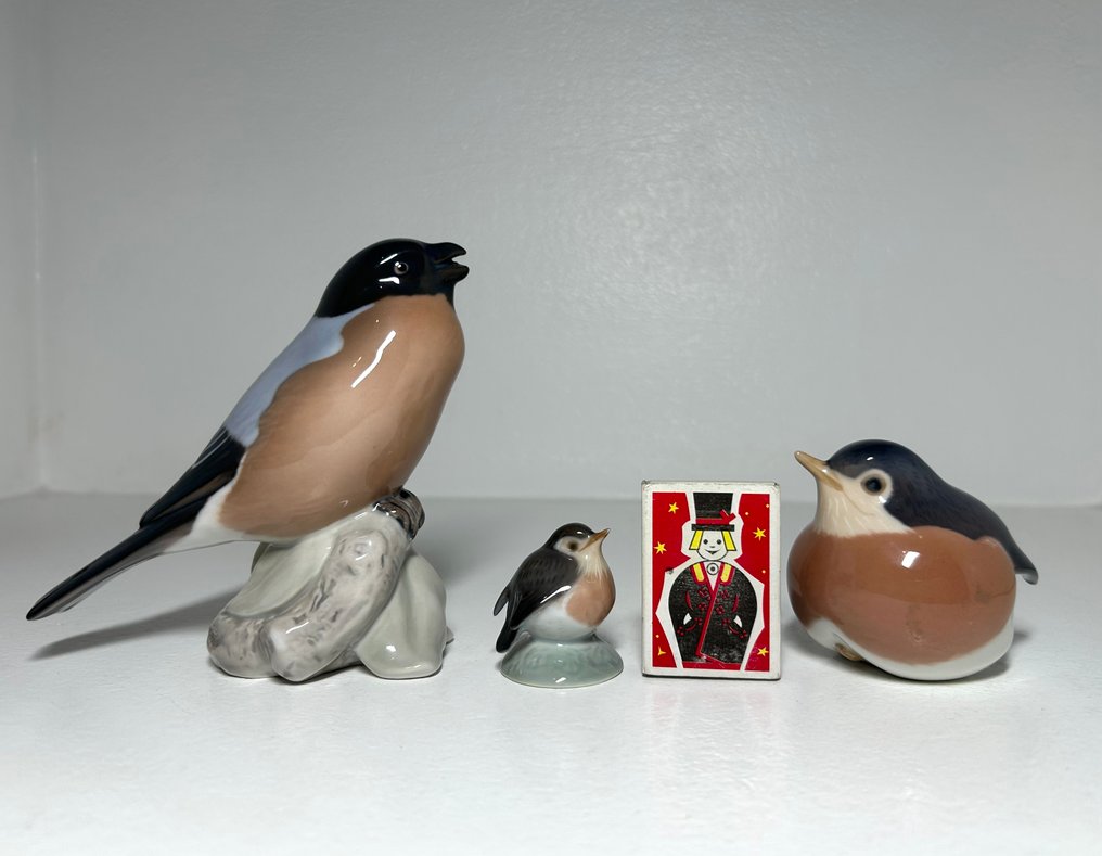 Royal Copenhagen, Bing & Grondahl - Αγαλματίδιο - Set of 3 Bullfinch Royal Copenhagen & Bing & Grøndahl (3) - Πορσελάνη #2.1
