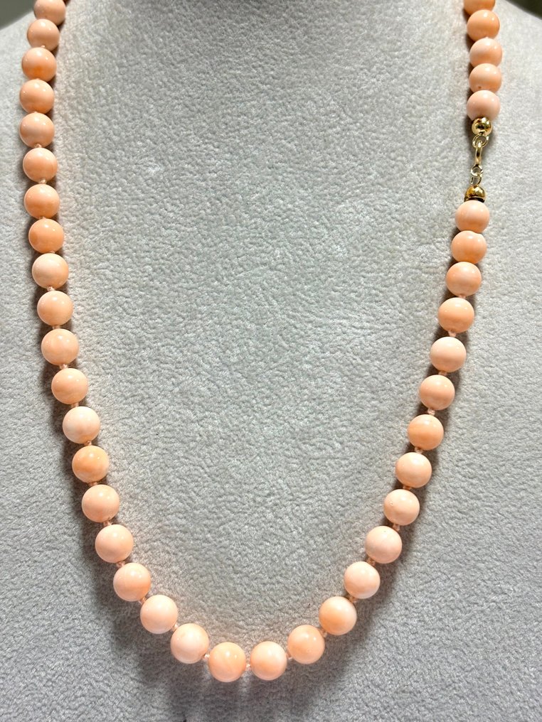 没有保留价 - 项链 - 18K包金 黄金 珊瑚 - Pelle d’angelo #2.1