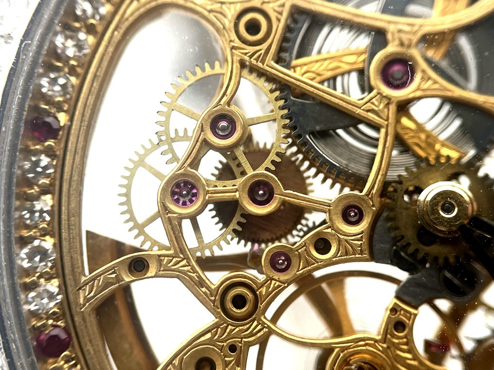 Van Cleef & Arpels - Pierre Arpels by Gerald Genta Skeleton Dial Jumbo - 18k white gold, diamonds & rubies - 6251 - Herre - 1980-1989 #4.3