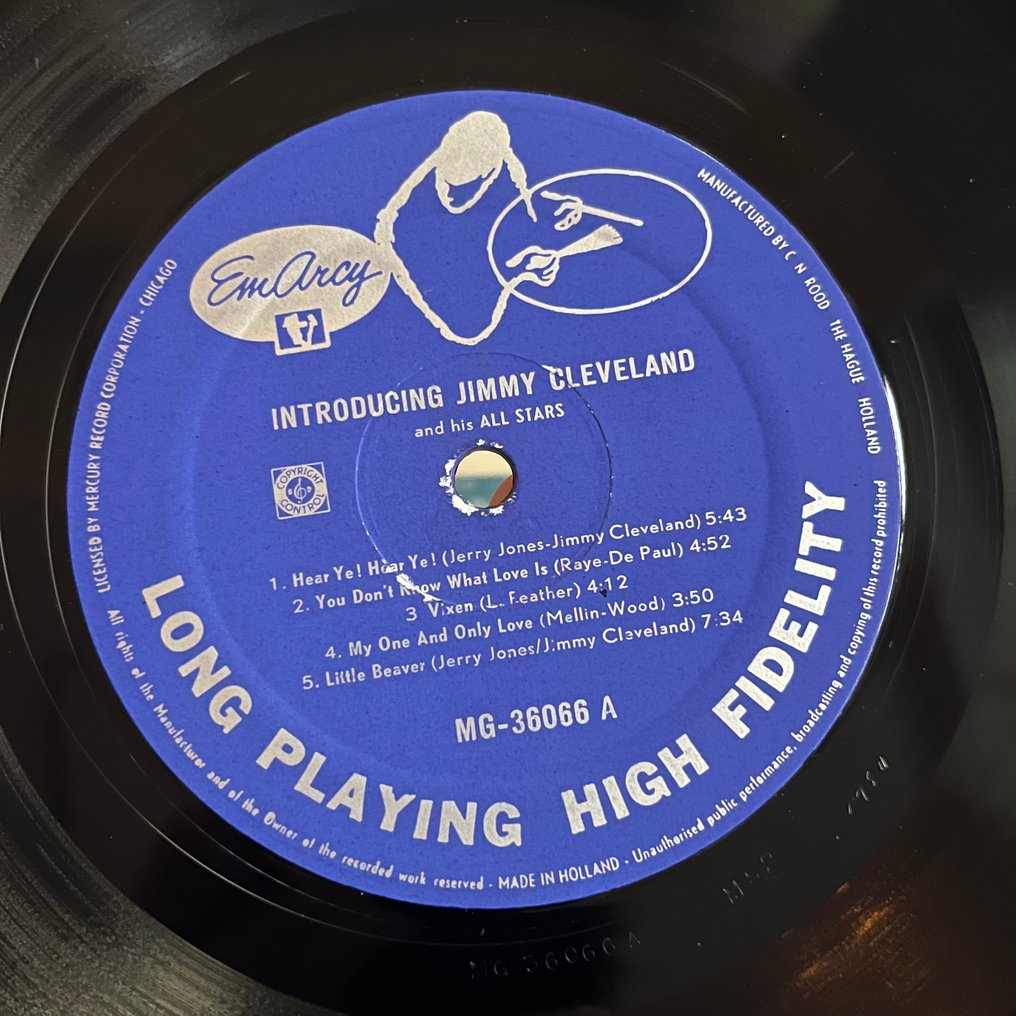 Jimmy Cleveland - Artisti vari - Introducing Jimmy Cleveland; Tops On Trombone - Titoli vari - Album LP (più oggetti) - 1958 #4.3