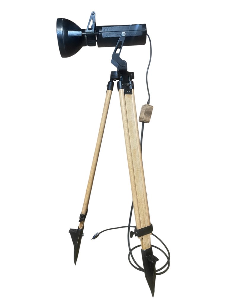 L - Gulvlampe (2) - Aluminium, Stål, Træ, Messing #3.2