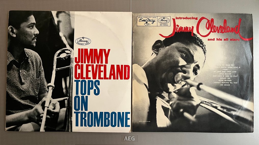 Jimmy Cleveland - Artisti vari - Introducing Jimmy Cleveland; Tops On Trombone - Titoli vari - Album LP (più oggetti) - 1958 #1.0