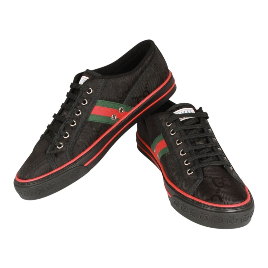 Gucci - Tennis 1977 Low ECONYL Black GG - Low-top trainers - Size: EU 44 - New with tags #1.0