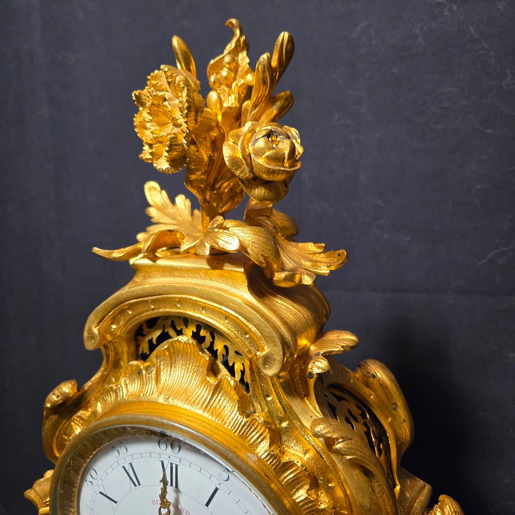 Reloj de cómoda Estilo Luis XVI - Bronce dorado - 1850 - 1900 #3.2