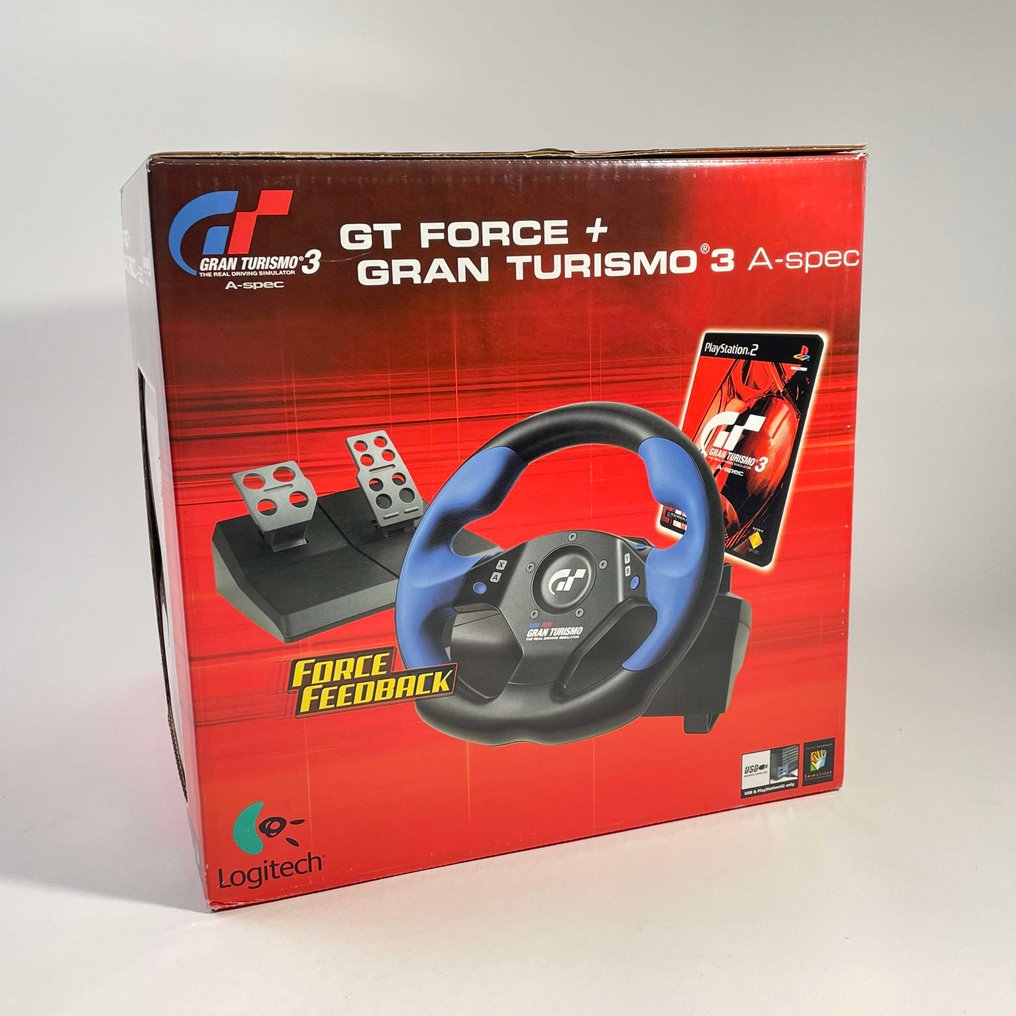 Logitec - Playstation 2 (PS2) - PS2 Logitech GT Force + Gran Turismo 3 A-spec - 電玩遊戲商品 - 帶原裝盒 #1.0