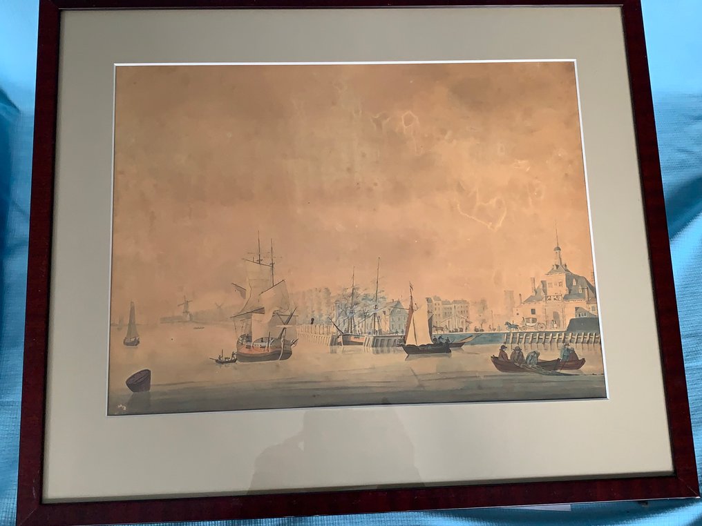 Samuel Hutchinson Englisch (1770 - 1802 ) - Rotterdam de oude Hoofd Poort #1.0