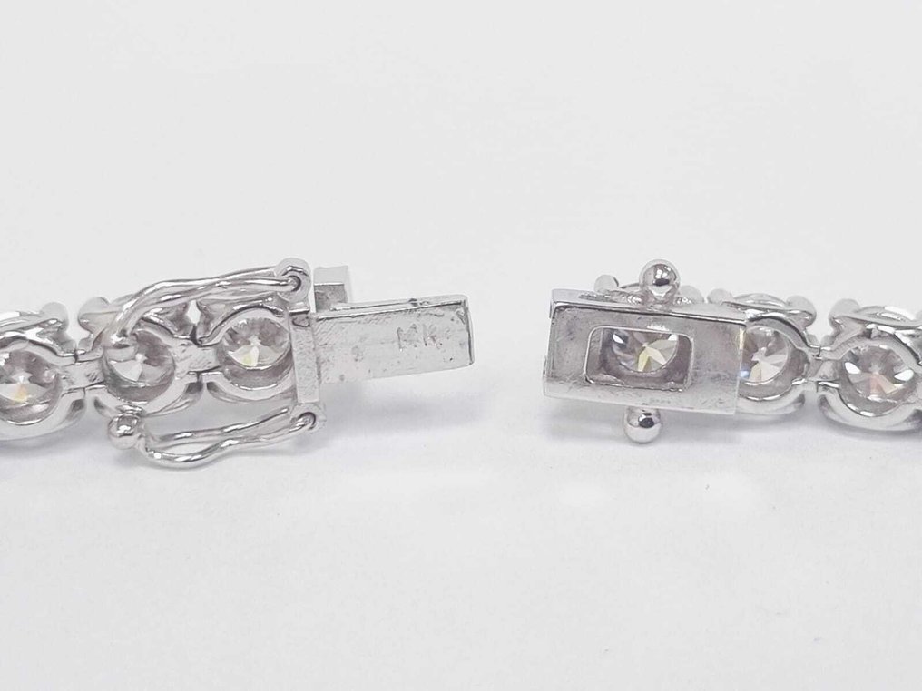 Βραχιόλι τένις - 14 καράτια Λευκός χρυσός - 17.72ct. tw. Διαμάντι (Εργαστηριακής καλλιέργειας) #3.2