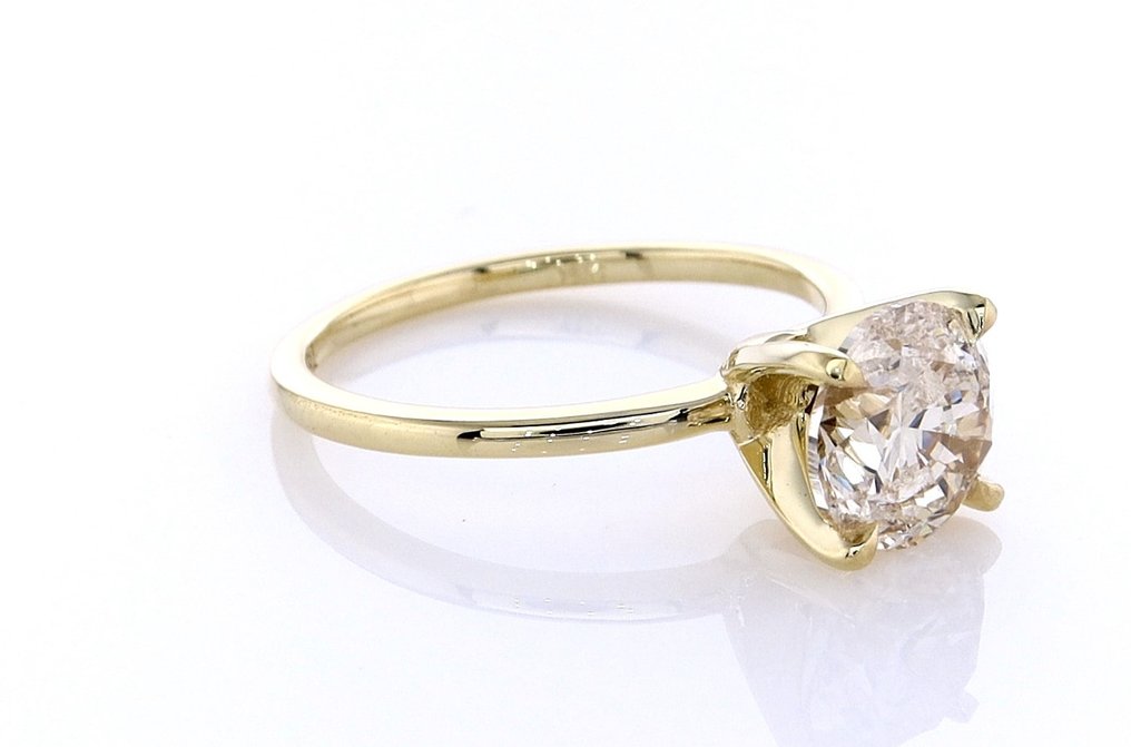 Δαχτυλίδι - 14 καράτια Κίτρινο χρυσό - 2.01ct. tw. Διαμάντι (Φυσικού χρώματος) #3.2