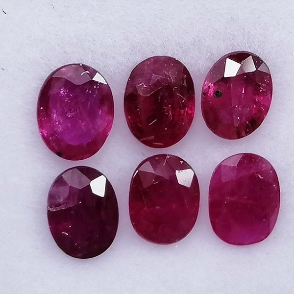 6 pcs  Rosso Rubino  - 2.06 ct - Instituto Gemólogico Español (IGE) - Residui minori #3.2