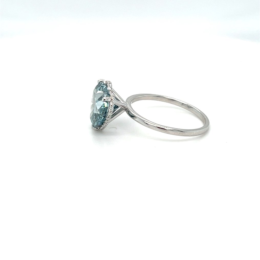 Gyűrű - 14 kt. Fehér arany - 4.35ct. tw. Kék Gyémánt (Laboratóriumban előállított fancy színű gyémánt) - Gyémánt #3.2