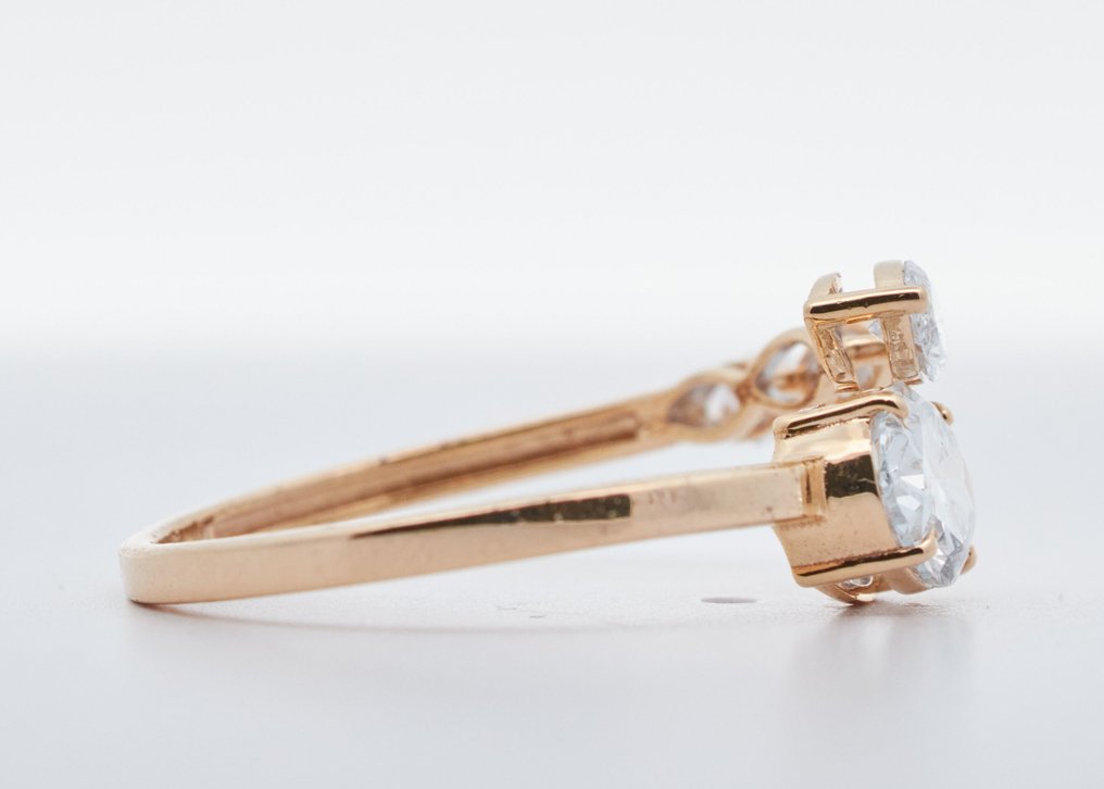 沒有保留價 - 戒指 - 14 克拉 黃金 - 1.45ct. tw. 鉆石 (實驗室培育) - 鉆石 #2.1