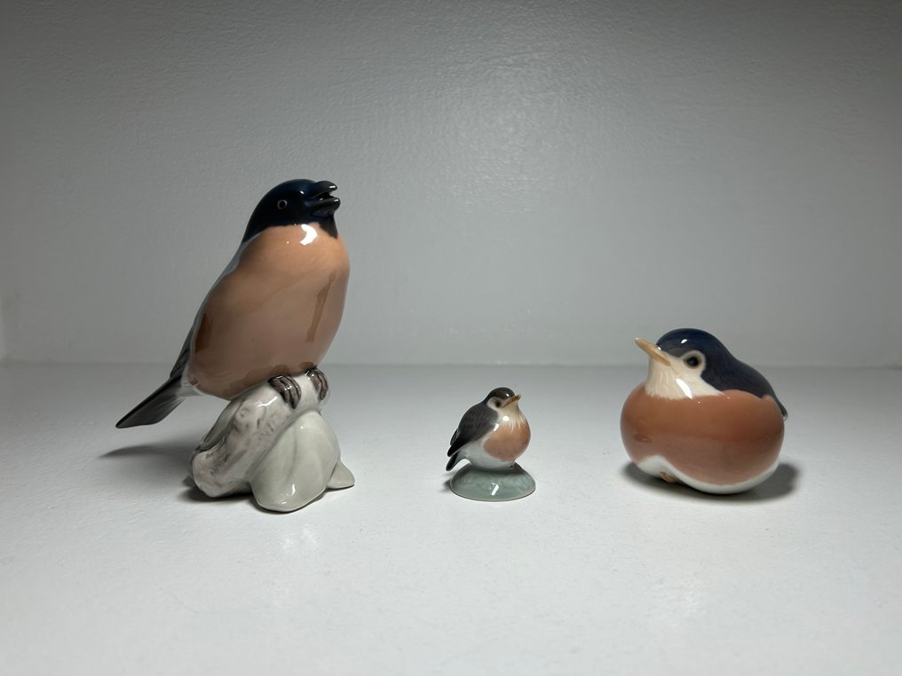 Royal Copenhagen, Bing & Grondahl - Αγαλματίδιο - Set of 3 Bullfinch Royal Copenhagen & Bing & Grøndahl (3) - Πορσελάνη #3.2