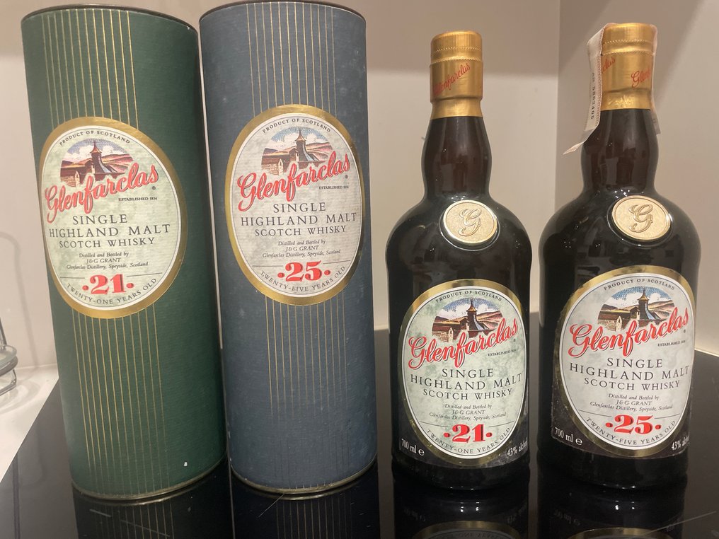 Glenfarclas 21&yo & 25yo  - b. 1990s - 700ml - 2 bottles #1.0