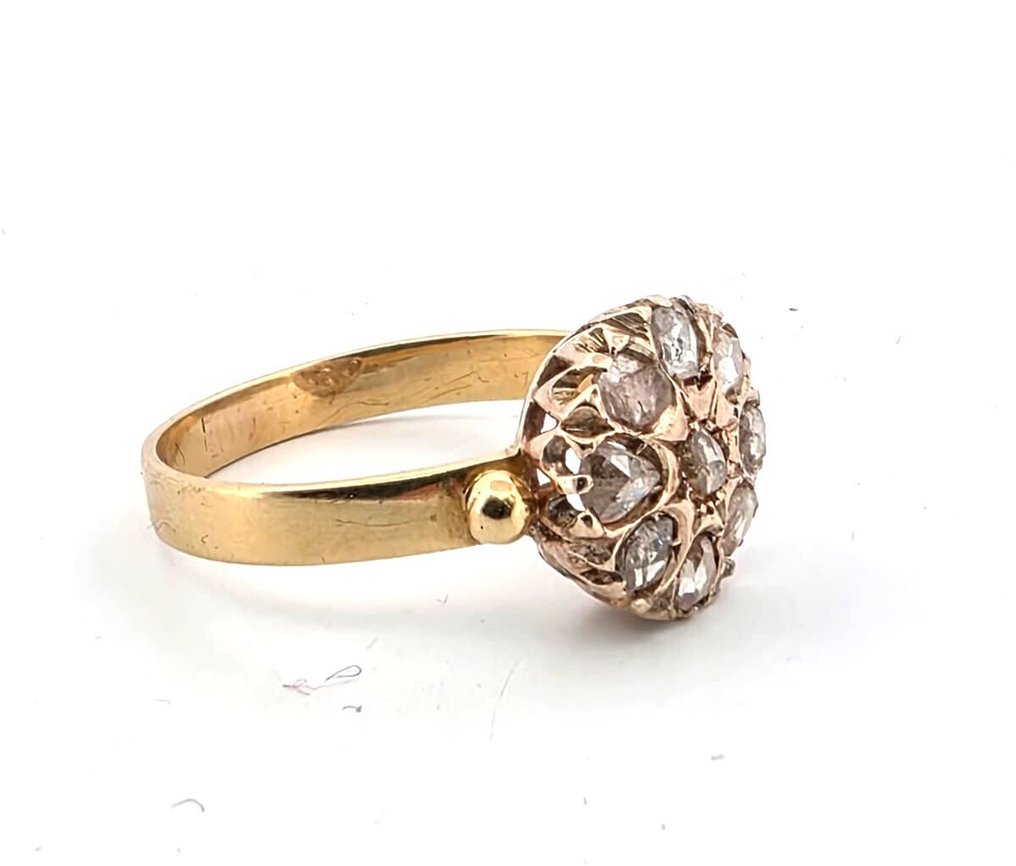 戒指 - 18K包金 黄金 -  0.70ct. tw. 钻石 (天然)  #2.1