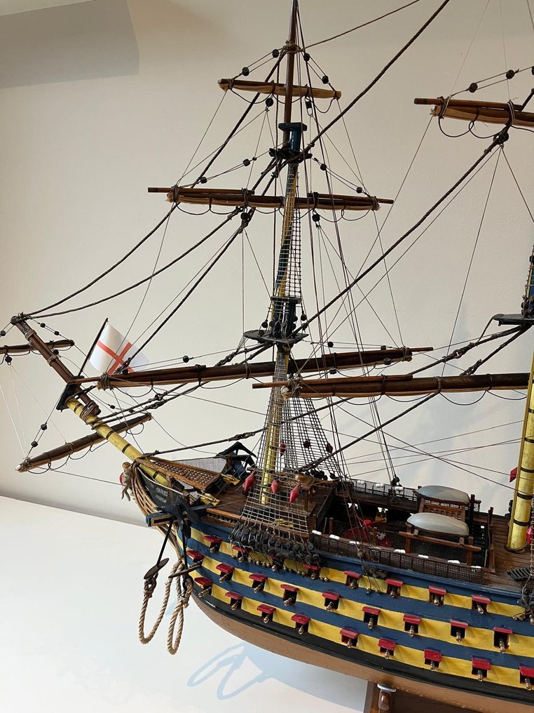 Handmade (unbranded) 1:6 - Model boat - Large Hand-Made Wooden Ship Model – H.M.S. Victory (1759) #3.2