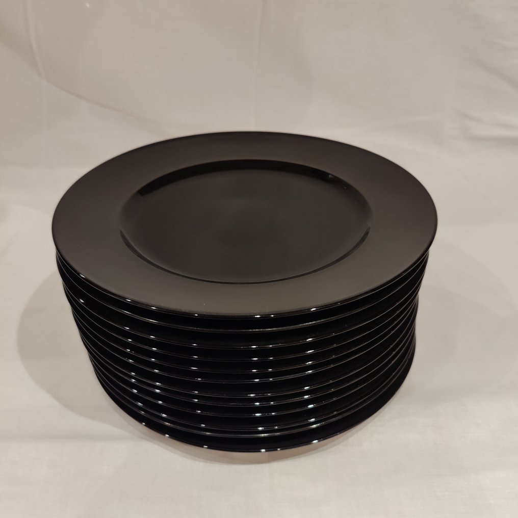 Rosenthal - Tapio Wirkkala - Platzteller (12) - Porcellana Noire - Modello "Variation" #1.0