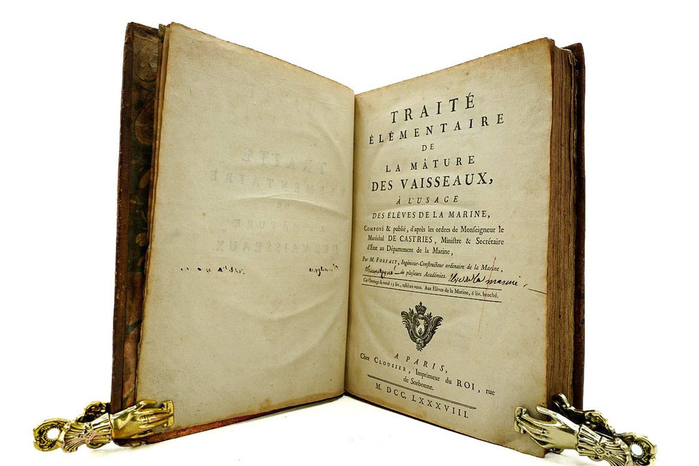 De Castries - Traité élémentaire de la Mâture des Vaisseaux à l'usage des élèves de la Marine - 1788 #2.1
