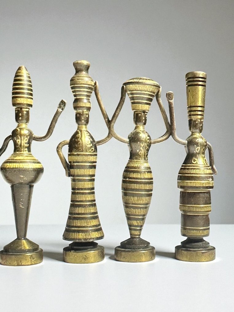 雕塑, Lot des danseurs de Teppich Isreal - 6 cm - 黄铜色 #2.1