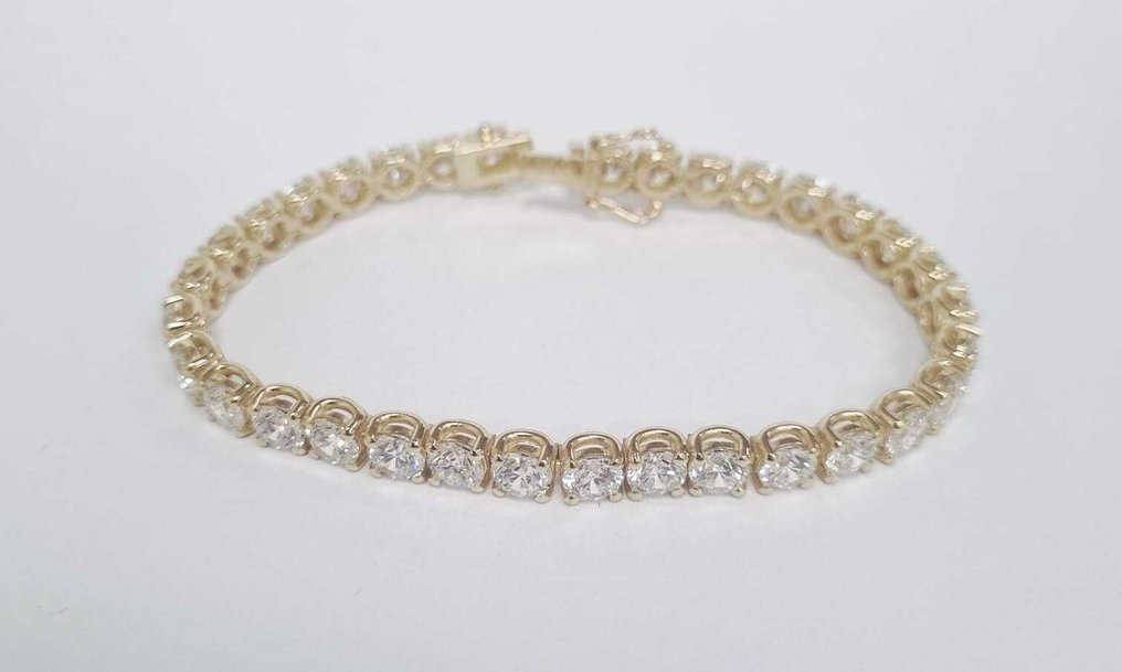 Βραχιόλι τένις - 14 καράτια Κίτρινο χρυσό - 21.64ct. tw. Διαμάντι (Εργαστηριακής καλλιέργειας) #2.1