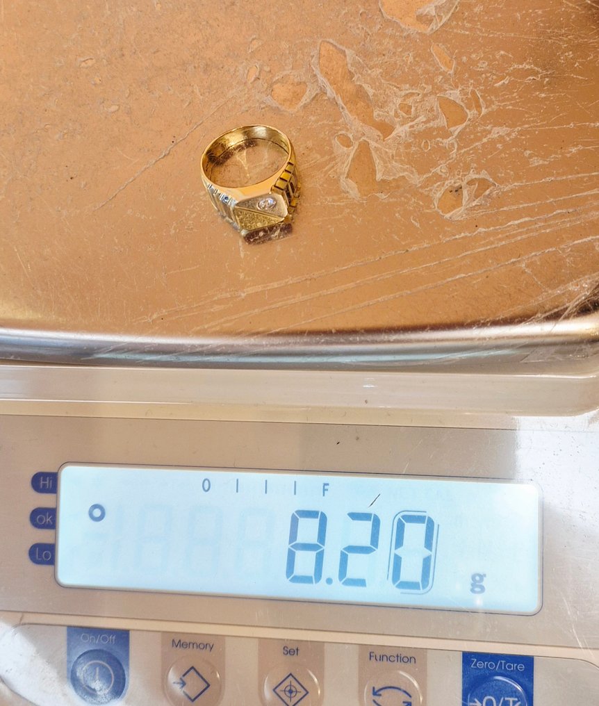 Δαχτυλίδι - 18 καράτια Κίτρινο χρυσό, Λευκός χρυσός - Δεκαετία του '80, ποτέ δεν φορέθηκε. #4.3