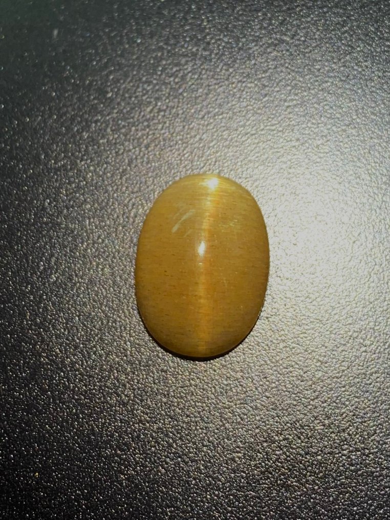 1 pcs Portocaliu Pietre prețioase mixte - 9.03 ct - Asociația internațională de pietre prețioase colorate (ICA GemLab) - Sunstone cat’eye #1.0